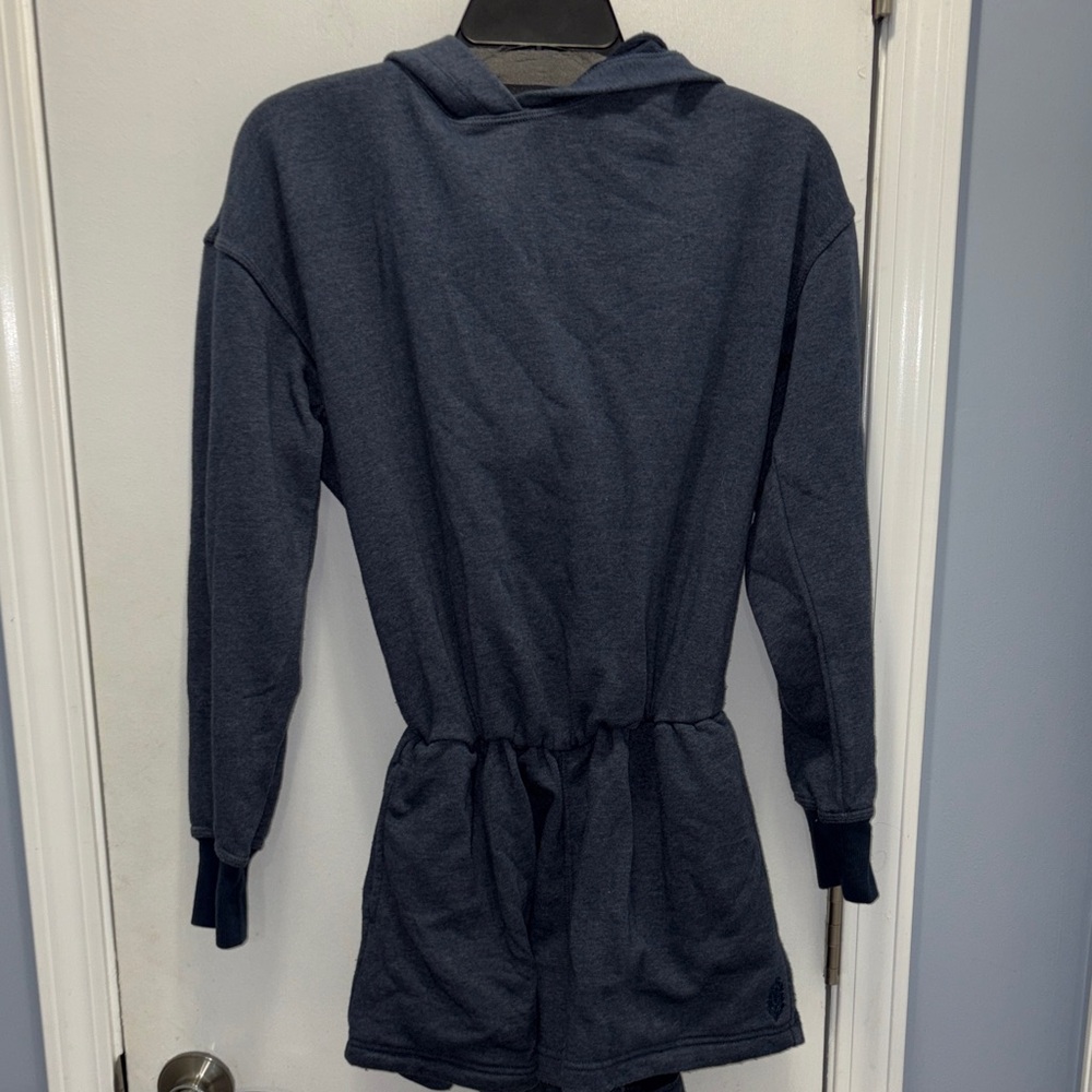 FP Movement by Free People Navy Blue Hooded Romper New without tags. Size xs
